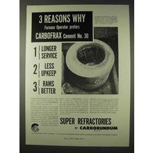 1947 Carborundum Carbofrax Cement No. 30 Ad