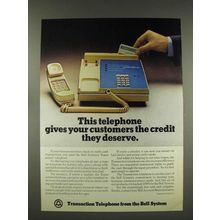 1976 Bell Transaction Telephone Ad - Gives Credit