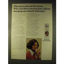 1976 Clairol Loving Care Haircolor Ad - Man on Moon