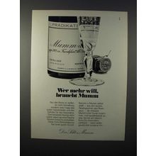 1976 Mumm Champagne Ad - in German