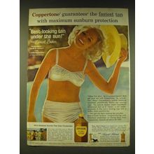 1964 Coppertone Suntan Lotion Ad - Carroll Baker
