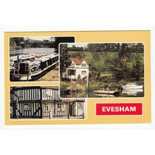 Multiview of Evesham Worcestershire Postcard 1023