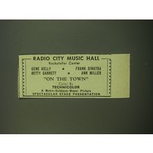 1949 On the Town Movie Ad - Radio City Music Hall Rockefeller Center