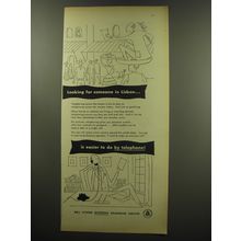 1949 Bell Telephone Ad - Looking for someone in Lisbon