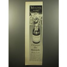 1950 Dry Monopole Champagne Ad - Makes any evening an event