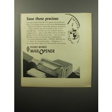 1951 Pitney-Bowes MailOpener Model LE Ad - Save those precious morning minutes