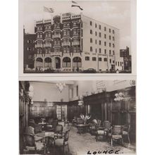 Rotterdam Central Hotel + Lounge Interior Real Photo Postcard s