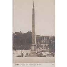 Piazzo Del Popolo Cel Pincio Monument Statue Italy Italian Antique Mint Postcard