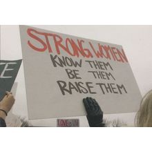 Strong Women Raise Them Womens Rights Equality March Postcard