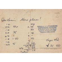 More Please Graham Johnson Surrey Optician Old Frank Postcard