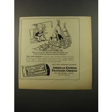 1954 American Express Travelers Checks Ad - Play it true to life.