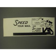1970 U.S. Post Office Ad - Mr. Zip - Speed your mail use zip code numbers