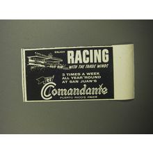 1957 Comandante Race Track Advertisement - Enjoy Racing with the trade winds
