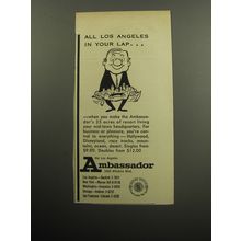 1957 Ambassador Hotel Advertisement - All Los Angeles in your lap