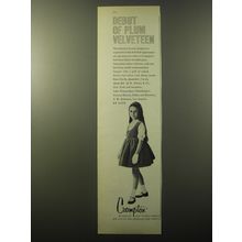 1960 Crompton Fabric Advertisement - Love Dress - Debut of Plum Velveteen