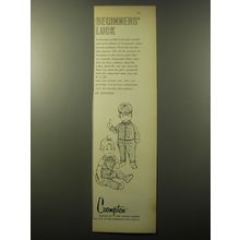 1960 Crompton Fabric Advertisement - Tidykins fashion - Beginners' Luck