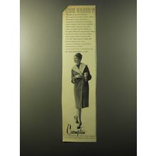 1960 Crompton fabric Advertisement - Coat by Weatherbee Coats