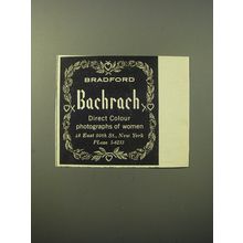 1960 Bradford Bachrach Photography Ad - direct colour photographs of Women