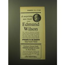 1960 Farrar, Straus & Cudahy Book Ad - Apologies to Iroquois by Edmund Wilson