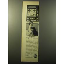 1960 Webcor Regent Tape Recorder Ad - Webcor is built to capture snapshots