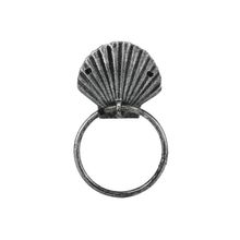 Pack Of 2] Antique Silver Cast Iron Seashell Towel Holder 8.5""