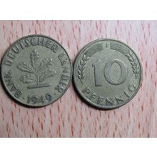 1949j 10 Pfennig Germany Coin