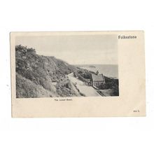 Folkstone, The Lower Road, Kent, Undivided Back Postcard.