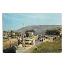 The Caledonian Canal at Fort Augustus, Inverness-shire, Postcard.