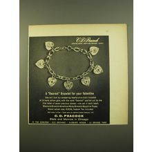 1961 C.D. Peacock Hearts-on-a-chain Bracelet Advertisement - A dearest bracelet