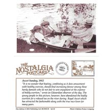 Postcard Boating on Royal Ascot Sunday 1912 River Boat Tea Thames - Nostalgia
