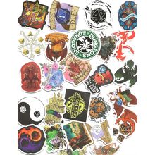 Dungeons and Dragons - Sticker Set of 25 Stickers for Scrapbooking and more