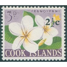 Cook Islands 1967 2½c on 3d Frangipani SG207 MNH