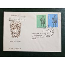 Irish FDC 1974. Europa CEPT - Irish Sculpture 5p 7p. Franked in Cork. (b)