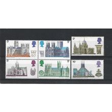GB.British Architecture (1st series) set of 6.Mounted Mint.Jul25b