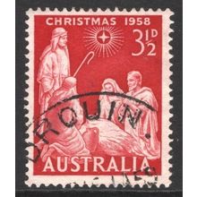 AUSTRALIA 1958: CHRISTMAS - 3½d RED USED (G7)