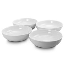 Gibson Home Extra Wide 8.5 in. Stoneware Dinner and Serving Bowls in White, S...