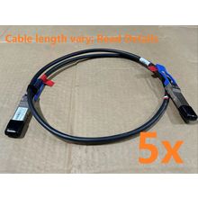 Lot of 5 - CCI 100GbE QSFP28 to QSFP28 PVC 30AWG Passive Cable 187-D002-1