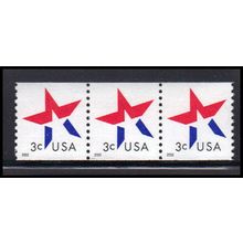 3615v 3c Star Very Fine MNH S/3 Pair #onC KA8167