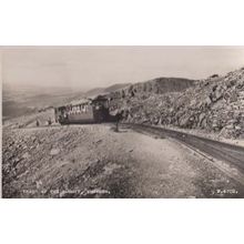 Snowdon Welsh Railway Train At The Summit Passengers Out Window Old RPC Postcard