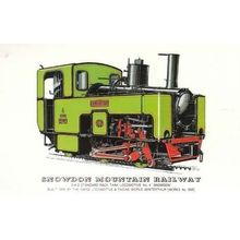 Snowdon Mountain Railway Swiss Engine Train Postcard
