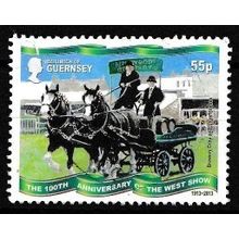Guernsey 2013 55p Shire Horses Pulling Brewery Dray SG 1478 Fine Used