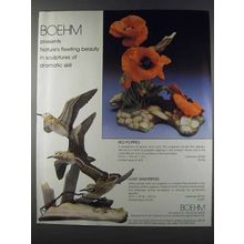 1981 Boehm Red Poppies and Least Sandpipers Ad