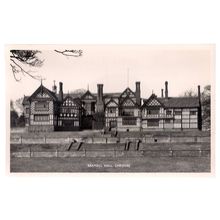 BRAMALL HALL, STOCKPORT, CHESHIRE unused vintage postcard . RP. 1956 =