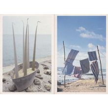 Birthday Cake Candles Bucket Of Sand Deck Chair Washing Line 2x Postcard s