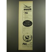 1952 PAL Philippine Air Lines Ad - DC-6 Sleepers to Manila