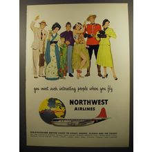 1952 Northwest Airlines Ad - You meet such interesting people when you fly