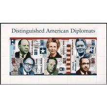 Distinguished American Diplomats Sheet of Six 39 Cent Postage Stamps Scott 4076