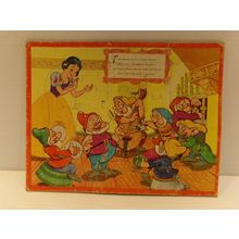 Snow White and Seven Dwarfs Vintage Puzzle 8 1/2" x 10 7/8"