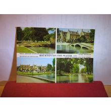 multiview, BOURTON-ON-THE-WATER Gloucestershire used postcard by Harvey Barton =