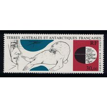 FSAT TAAF 'Explorer and Fur Seal' by Tremois Painting 1985 MNH SG#205 MI#205